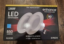 (2-Pack) Feit Electric 75W Bulb, LED, Retrofit 5-6 Inch - Soft White 2700k