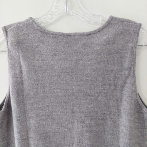 Maglione smanicato Kim Rogers Signature Cashmalon vintage grigio medio collo a scoop - Foto 5 di 7
