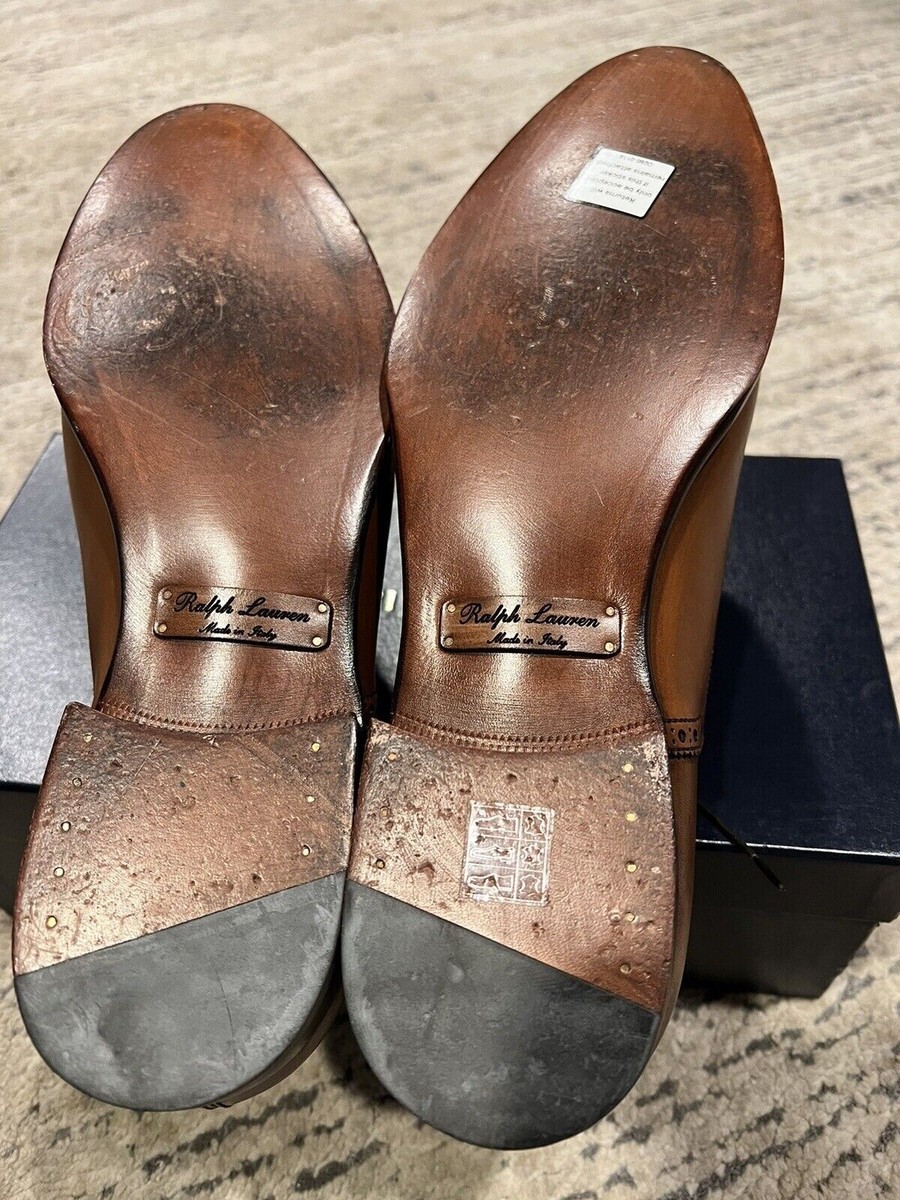 Ralph Lauren Purple Label Tan Leather Denver Cap Toe Dress Ralph Lauren Purple Label Tan Leather Denver Cap Toe Dress