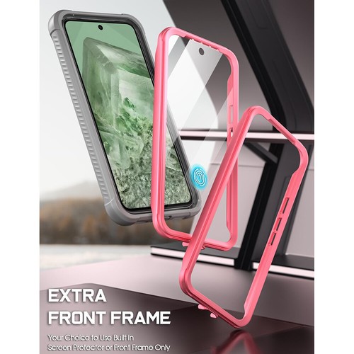 Case For Google Pixel 8A 5G 2 Front Frame Built-in Screen Rugged Clear Cover - Picture 24 of 26
