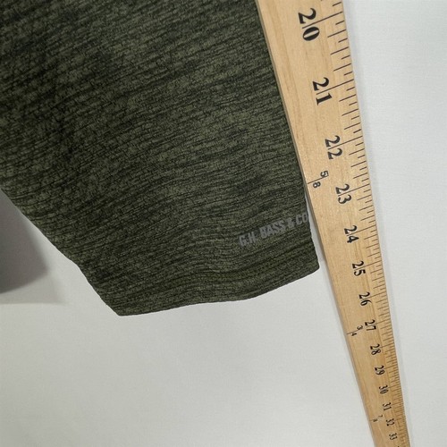 G.H. Bass Active Top Mens Medium Textured Long-Sleeve 1/4-Zip Mock Neck Green - Picture 11 of 11