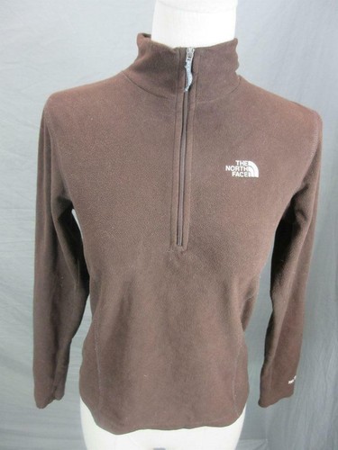 GIRLS BROWN OUTDOOR FLEECE HALF-ZIP 