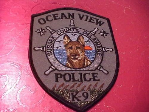 OCEAN VIEW DELAWARE K-9 POLICE PATCH SHOULDER SIZE UNUSED