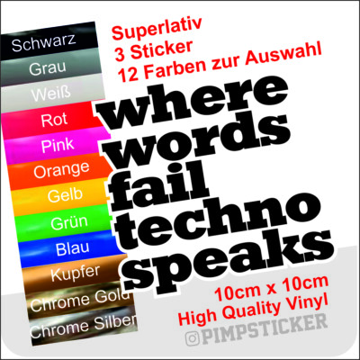 WHERE WORDS FAIL TECHNO SPEAKS / JDM Tuning Styling  / GlanzFolie Fun MUSIC CLUB