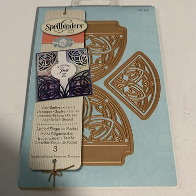 New Spellbinders Die Set ARCHED ELEGANCE POCKET D-Lites S4-503