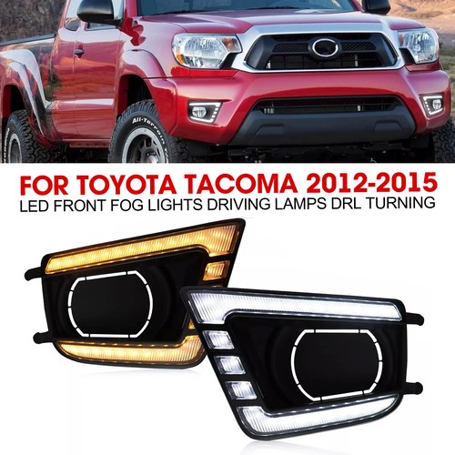 Front LED Fog Lights Lamp DRL Turning Driving Lamps For TOYOTA Tacoma 2012-2015