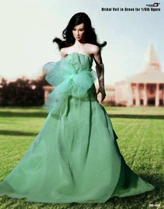 pale green wedding dress