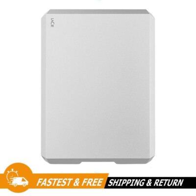 LaCie 2TB USB-C Portable External Hard Drive, Space Gray