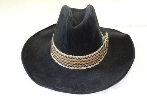 Cappello Fedora fatto a mano in feltro con fascia in grosgrain cappello da cowboy in piuma per uomo - Foto 11 di 20