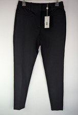 Tahari sz 8 Black Stretch Ponte Ankle Slim Straight Leg High Rise Dress Pant NWT