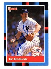 Tom Stoddard Autograph On a 1988 Donruss - New York Yankees (Read Description)