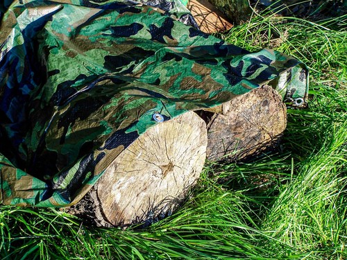 Camouflage Tarpaulin Waterproof Camping Ground Sheet Cover Woodland Tarp - Picture 9 of 11