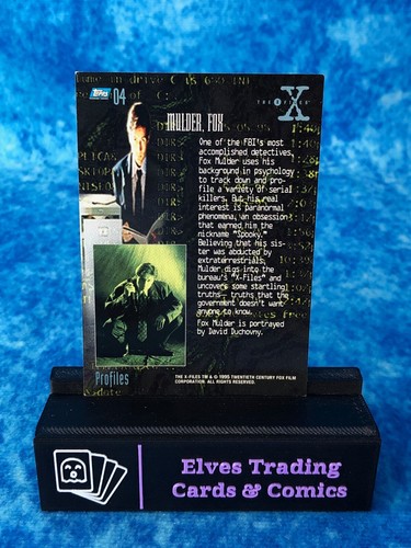 The X-Files: Season 1 PARALLEL SINGLE Non-Sport Trading card by Topps 1995 - Picture 6 of 140