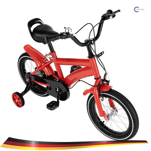 14 Zoll Kinderfahrrad Jungen Mädchen 3 Rad Fahrrad ab 3-6 Jahre mit Stützräder - Bild 5 von 24