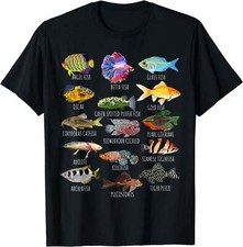 Fishkeeping Fish Species Biology Types Of Aquarium Fish T-Shirt Black
