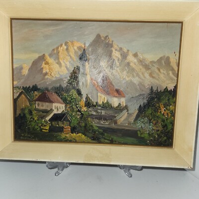 Heinz Theis (1894 -1966) Oil Painting~ Signed Lower Left~Garmisch