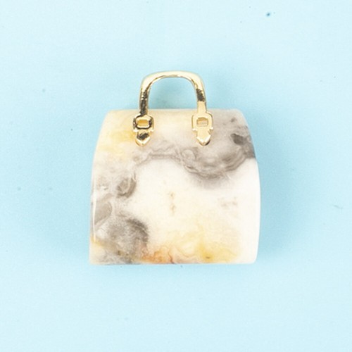 Natural Crystal Stone Mini Handbag Quartz Pendant Carved Accessories Handicrafts - Picture 26 of 36