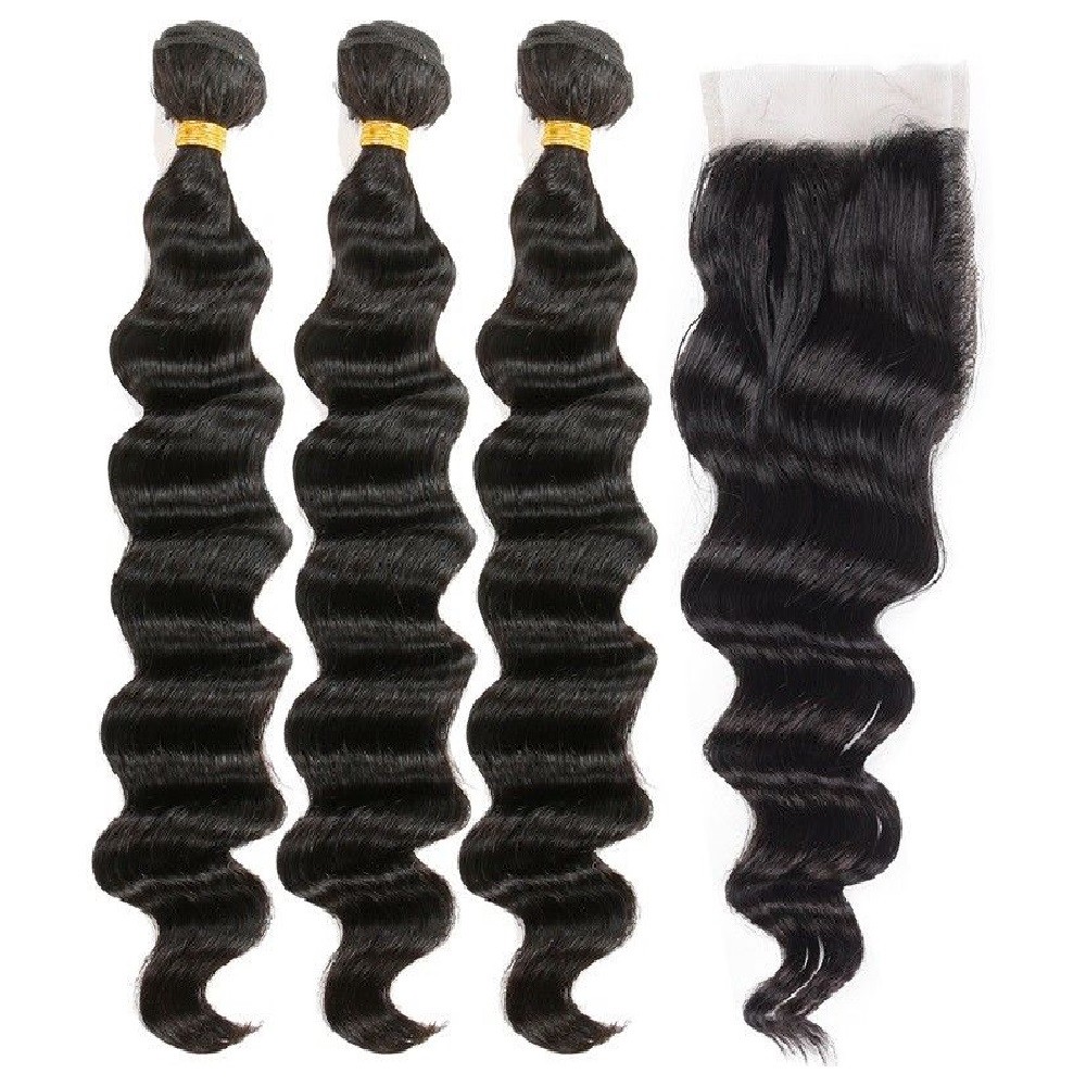 Peruvian Virgin Hair Loose Wave 3 Bundles 18 display picture 1