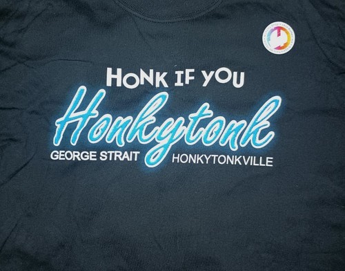 NWT George Strait Honkeytonkville Black Band T-Shirt Size Large - Picture 2 of 4