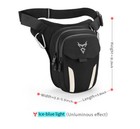 LED Light Waterproof Oxford Expandable Waist Belt Drop Leg Thigh Bag Fanny Pack