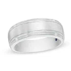 Vera Wang Love Men's Lab-Created Diamond Four Stone Anniversary 925 Silver Ring