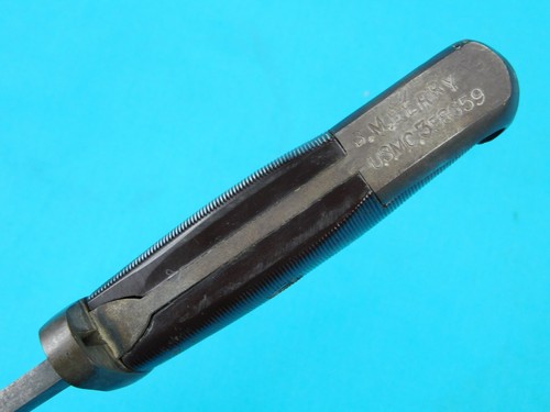 US WW2 Custom Made USMC Marked Theater Fighting Knife from Bayonet w/ Sheath - Picture 8 of 24