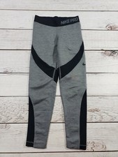NIKE PRO COMPRESSION Hyperwarm LEGGING Girls S (gray/black) K7