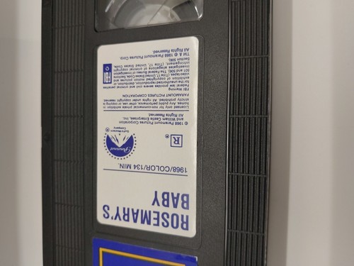 Rosemary's Baby VHS 1988 Mia Farrow Roman Polanski Horror Ex- Blockbuster Video  - Afbeelding 14 van 18