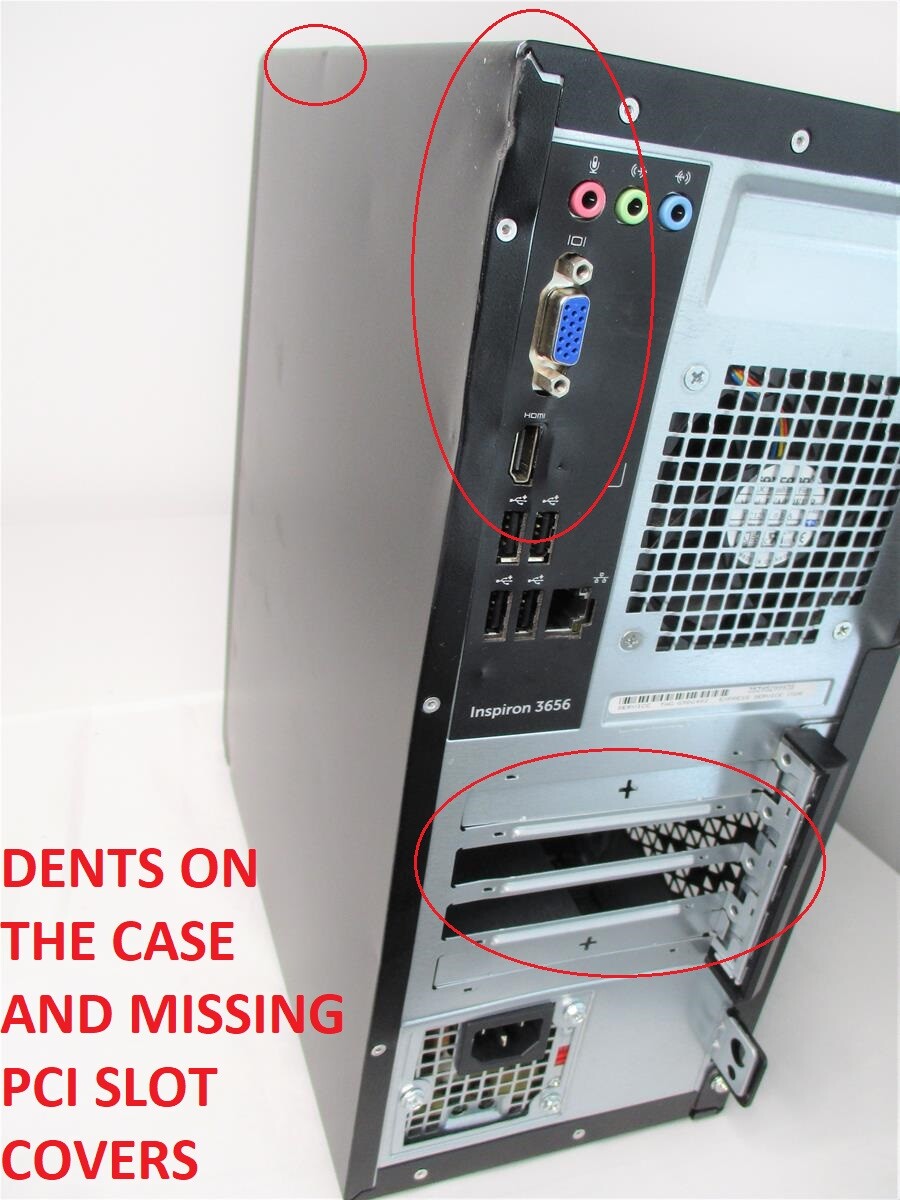Dell Inspiron 3656 Tower Computer AMD A108700P 1.8Ghz 8GB 250GB DVDRW