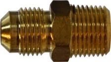 Lead-Free Male Adapter, 3/8" MIP FLR x 3/8" MIP, SAE 45 deg Flare, Brass 10264LF
