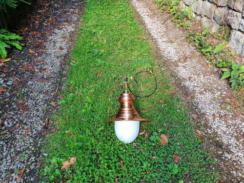 Kupfer viktorianischer Stil Hängestationslampe/Licht/Laterne Veranda Flur innen - Bild 2 von 12