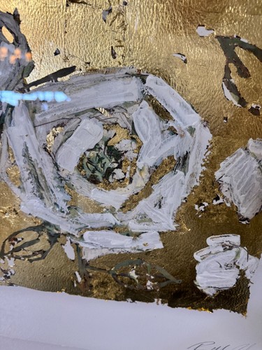 Gold und Rosen Giclée auf Papier - Wandbild - Bild 3 von 8