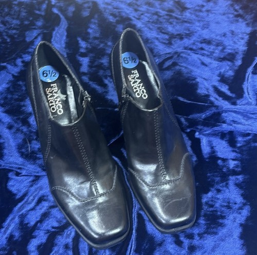 Franco Sarto Stiefeletten Absatz Booties Reißverschluss Schuhe schwarz Damengröße 6,5 M - Bild 2 von 4