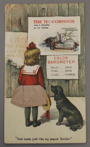 International Harvester McCormick Tradecard Barometer - Picture 2 of 3