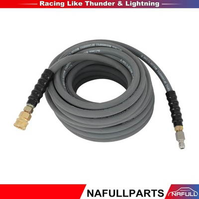 #ad #ad 50#x27; Pressure Washer Hose 4000PSI 50ft Length Gray With Couplers $59.48