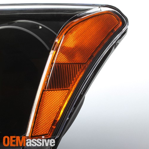 Fit 07-12 Dodge Caliber Black Replacement Headlights Headlamps Left + Right Pair - Picture 5 of 5