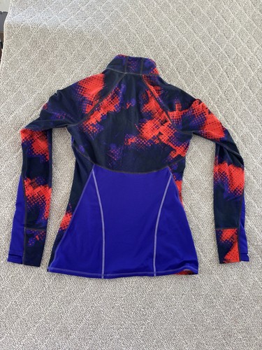 ATHLETA Women’s XSmall 1/4 Zip Fitted Long Sleeve Active Top Shirt Purple Zipper - Picture 1 of 6