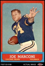 1963 Topps #66 Joe Marconi Bears West Virginia 7 - NM