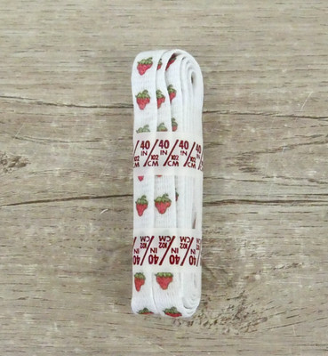 80s NEW NOS Vintage STRAWBERRY  Fruit Gum Tennis Sneaker SHOELACES Set 40'' Long