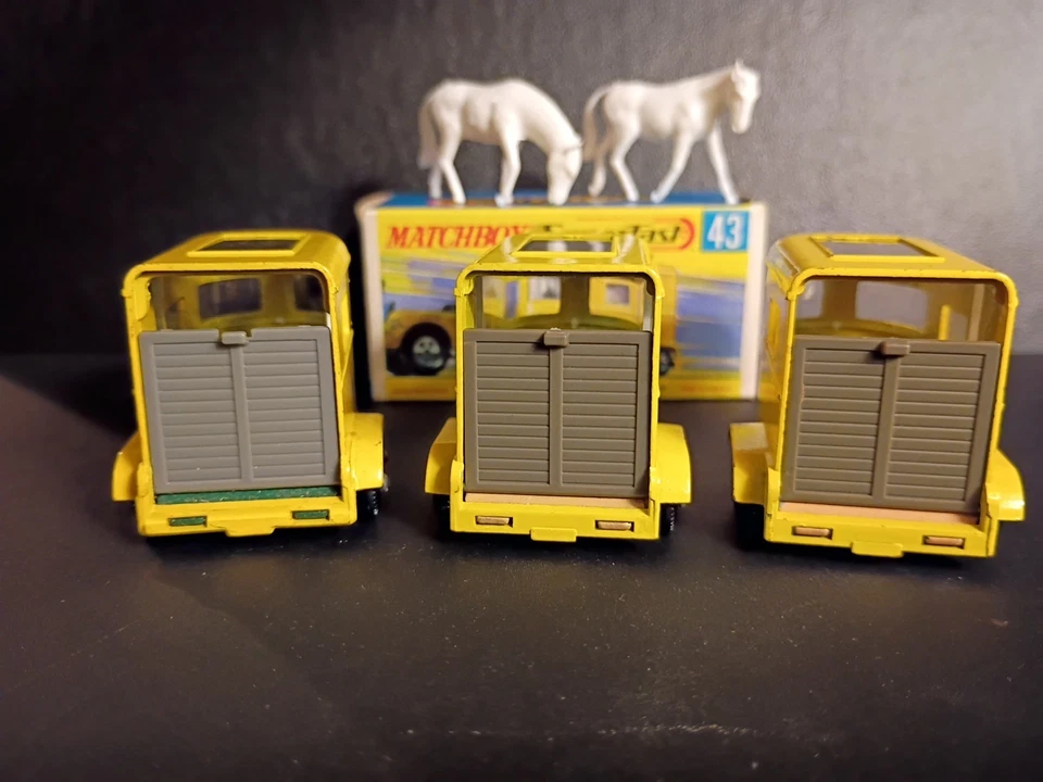 Matchbox Three #43 Pony Trailers 1968 W/Superfast Crisp Original G Type Box - Image 4 of 4
