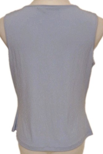 Calvin Klein Sleeveless Baby Blue Cowl Neck Shirt Women's Sz Large Polyester Bld - Picture 13 of 18