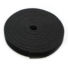 Reusable Fastening Tape Cable Ties 3/4 Inch Double Side Hook Roll 5 Yard, Bl...