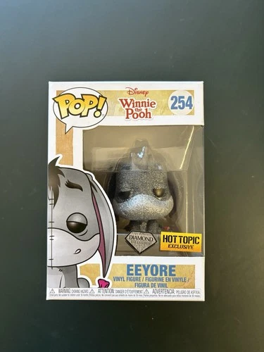 FUNKO POP DISNEY WINNIE THE POOH EEYORE # 254 DIAMOND COLLECTION HOT TOPIC
