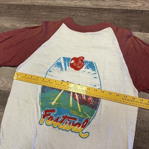 VTG 1982 US FESTIVAL NEW T-SHIRT RAGLAN RAMONES FLEETWOOD MAC GRATEFUL DEAD (96) - Picture 3 of 5