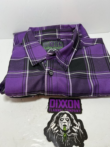 Dixxon Flannel Shirt Mens M Plaid Purple The Regan Limited Edition Long Sleeve