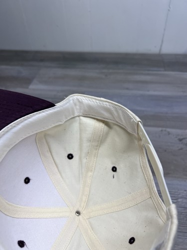 Vintage Blank Two Tone Snapback Purple Oatmeal White KP NWOT Hat Y2K OSFA Cap - Picture 8 of 9
