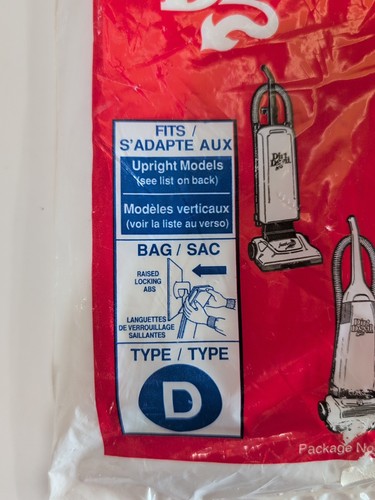 Dirt Devil Typ D Staubsaugerbeutel 3 Stück Original Versiegelt Neu - Bild 2 von 3