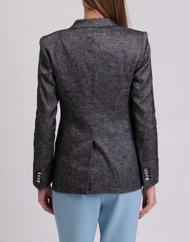 RRP€655 TAGLIATORE 02-05 Shantung Blazer Jacket IT40 US4 UK8 M Linen Blend - Picture 5 of 8