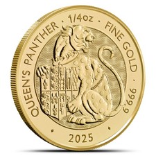 2025 1/4 oz British Gold Tudor Beasts The Queen