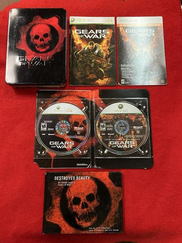 Limited Collector's Edition Gears Of War Steel Book Box XBOX 360